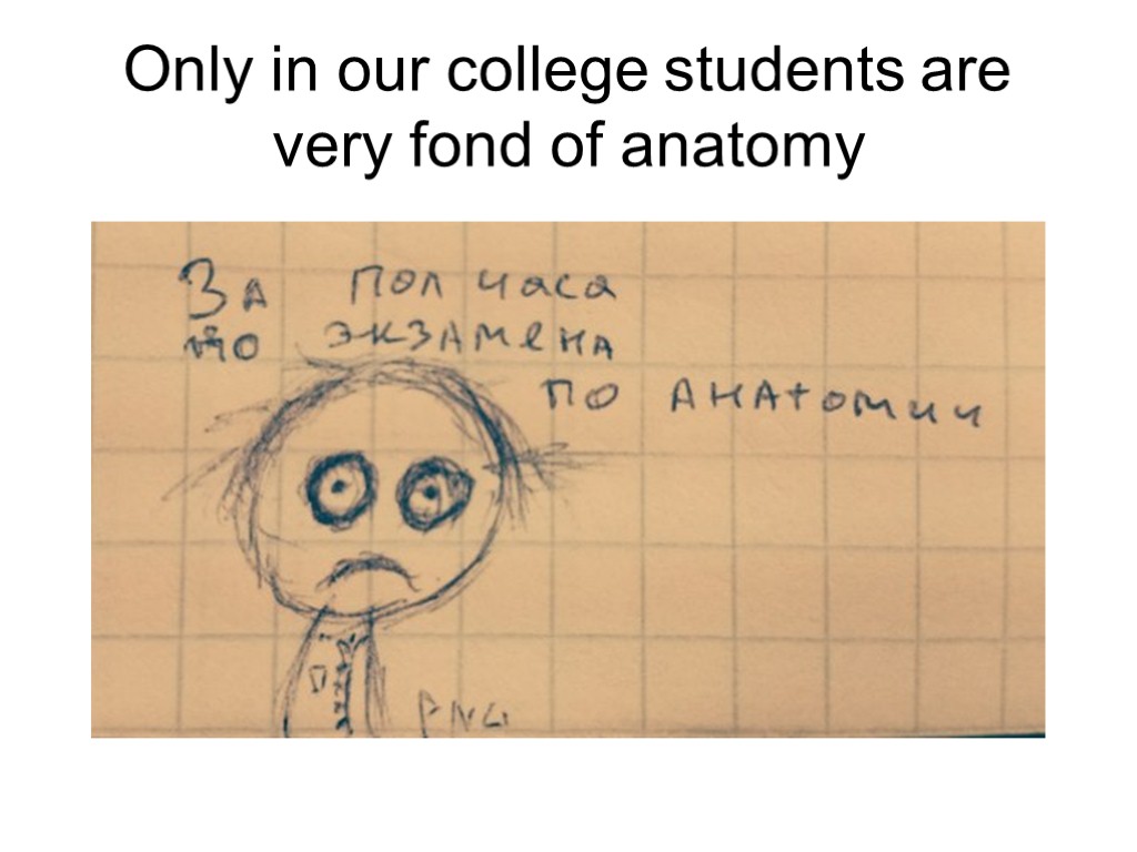 Only in our college students are very fond of anatomy